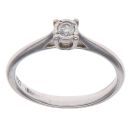 9ct White Gold 0.10ct Brilliant Cut Diamond Solitaire Ring