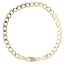 9ct Yellow Gold Curb Bracelet 8"