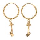 22ct Yellow Gold Twisted Hoop Earrings