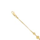 22ct Yellow Gold Trio Strad Bead Bracelet 7"