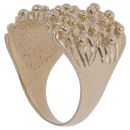 9ct Yellow Gold Five Row Keeper Ring