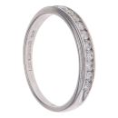 9ct White Gold 0.25ct Brilliant Cut Diamond Half Eternity Ring