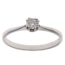 18ct White Gold 0.10ct Diamond Solitaire Ring