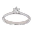 14ct White Gold 0.33ct Brilliant Cut Diamond Solitaire Ring