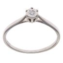 9ct White Gold 0.05ct Brilliant Cut Diamond Solitaire Ring