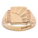 9ct Yellow Gold Patterned Signet Ring