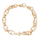 18ct Yellow Gold Double Link Fancy Bracelet 8"