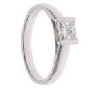 18ct White Gold 0.50ct Princess Cut Diamond Solitaire Ring