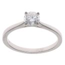 Platinum 0.50ct Brilliant Cut Lab Grown Diamond Solitaire Ring