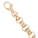 9ct Yellow Gold Patterned and Plain Belcher Bracelet 9"