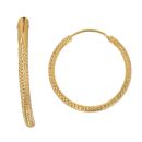 22ct Yellow Gold Dot Hoop Earrings