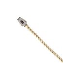 14ct Yellow Gold Monaco Bub Pave Lock Bead Bracelet 8"