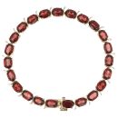 9ct Yellow Gold Garnet Bracelet 7"