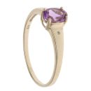 9ct Yellow Gold Amethyst Oval Ring