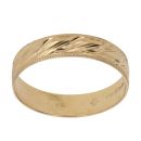 18ct Yellow Gold Patterned Wedding Band 4.7mm