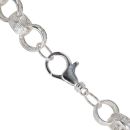 Silver Patterned Cubic Zirconia Belcher Chain 24"
