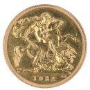 1982 Elizabeth II Decimal Portrait UK Half Sovereign Coin