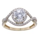 9ct Yellow Gold Cubic Zirconia Fancy Ring