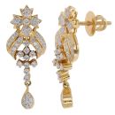 18ct Yellow Gold 0.80ct Brilliant Cut Diamond Cluster Earrings