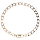 9ct Yellow Gold Square Curb Bracelet 8"