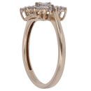 9ct Yellow Gold 1.00ct Brilliant and Baguette Cut Lab Grown Diamond Cluster Ring