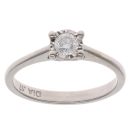 9ct White Gold 0.17ct Brilliant Cut Diamond Solitaire Ring