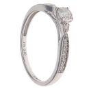 9ct White Gold 0.20ct Brilliant Cut Diamond Solitaire Ring