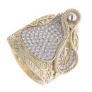 9ct Yellow Gold Cubic Zirconia Saddle Ring