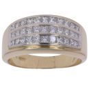 14ct Yellow Gold 1.00ct Princess Cut Diamond Fancy Ring