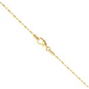 22ct Yellow Gold Green Cubic Zirconia Leaf Chain 16"