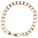 9ct Yellow Gold Square Curb Bracelet 8.5"