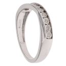 9ct White Gold 0.06ct Diamond Half Eternity Ring