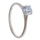 9ct White Gold 1.00ct Brilliant Cut Lab Grown Diamond Solitaire Ring