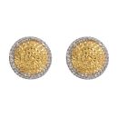 22ct Yellow Gold Round Dome Stud Earrings