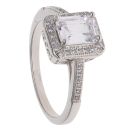 Silver Cubic Zirconia Cluster Ring By Icesia