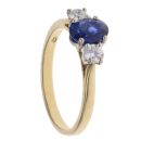 18ct Yellow Gold 0.30ct Brilliant Cut Diamond and Sapphire Ring
