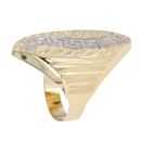 14ct Yellow And White Gold Greek Key Ring