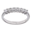 18ct White Gold 0.50ct Brilliant Cut Diamond Seven Stone Eternity Ring