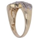 9ct Yellow Gold 0.50ct Brilliant And Baguette Cut Diamond Fancy Ring