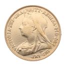 1898 Victroria Old Head UK Half Sovereign Coin