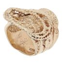 9ct Yellow Gold Patterned Saddle Ring