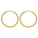 22ct Yellow Gold Dot Grain Hoop Earrings
