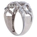 9ct White Gold Cubic Zirconia Zig Zag Ring