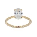 18ct Yellow Gold 1.27ct Oval Cut Lab Grown Diamond Solitaire Ring