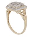 9ct Yellow Gold 0.75ct Brilliant and Baguette Cut Diamond Cluster Ring