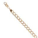 9ct Yellow Gold Diamond Cut Curb Bracelet 7.5"