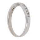 9ct White Gold 0.10ct Brilliant Cut Diamond Wishbone Ring