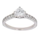 Platinum 0.82ct Brilliant Cut Diamond Solitaire Ring