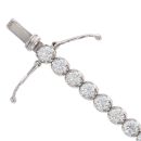 18ct White Gold 4.94ct Brilliant Cut Diamond Tennis Bracelet 7"