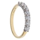 18ct Yellow Gold 1.00ct Brilliant Cut Diamond Half Eternity Ring